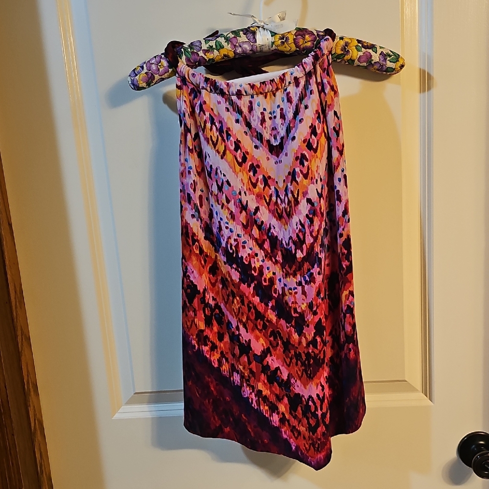 Vibrant Multicolor Patterned Bathing Suit Top And… - image 1